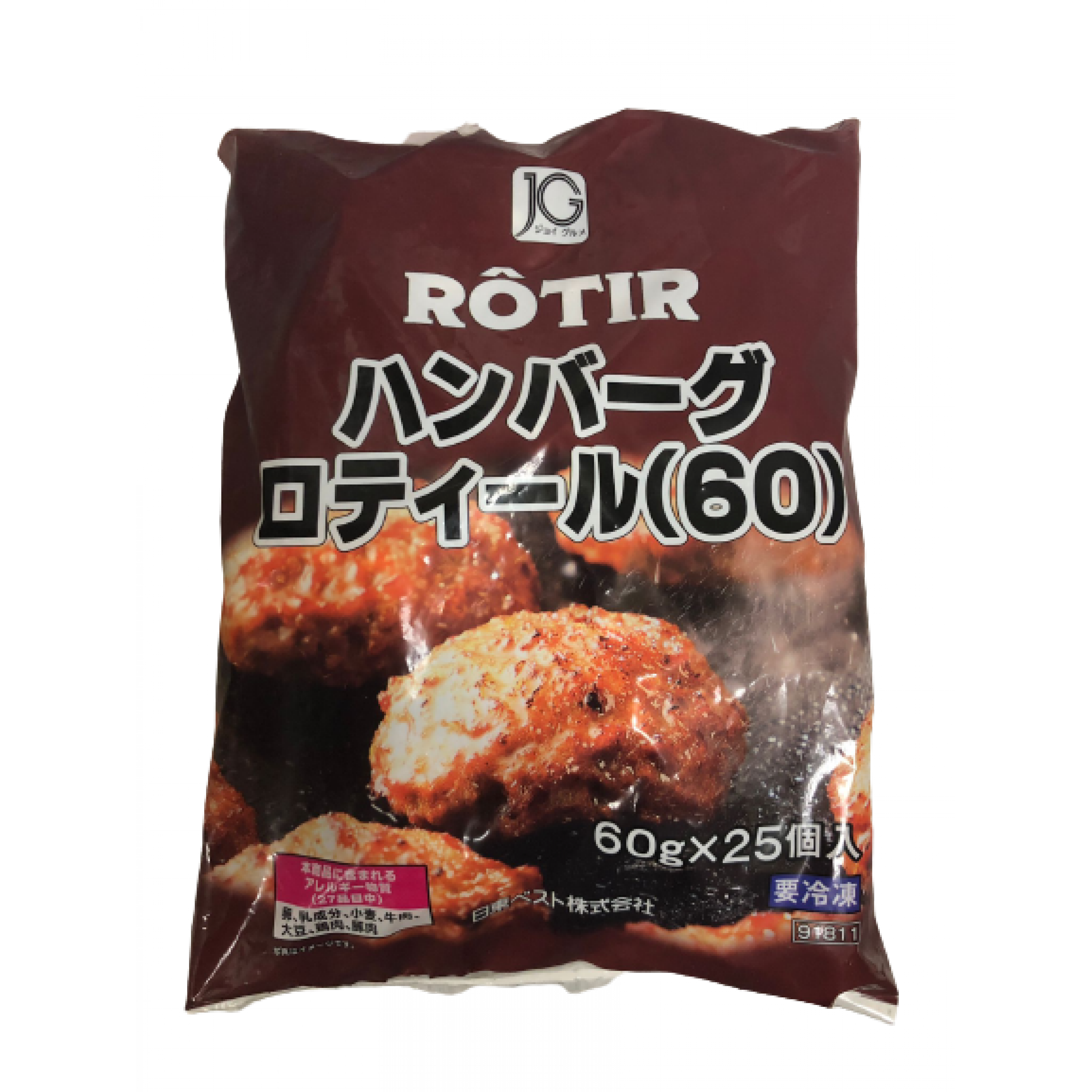 JG ROTIR 60G 漢堡扒(彩袋) 
